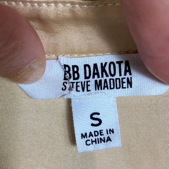 BB Dakota Revolve Tie Curious‎ Dress Champagne Size Small Style BL308547 S NEW - Picture 3 of 10